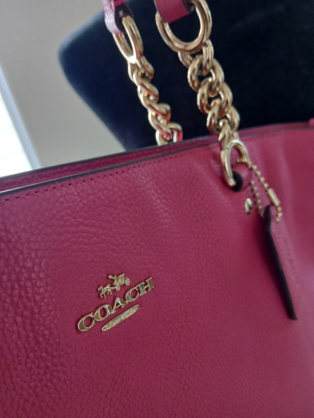 Coach Sophia Tote in Polished Pebble Leather - Style 36600 - Picture 2 of 10
